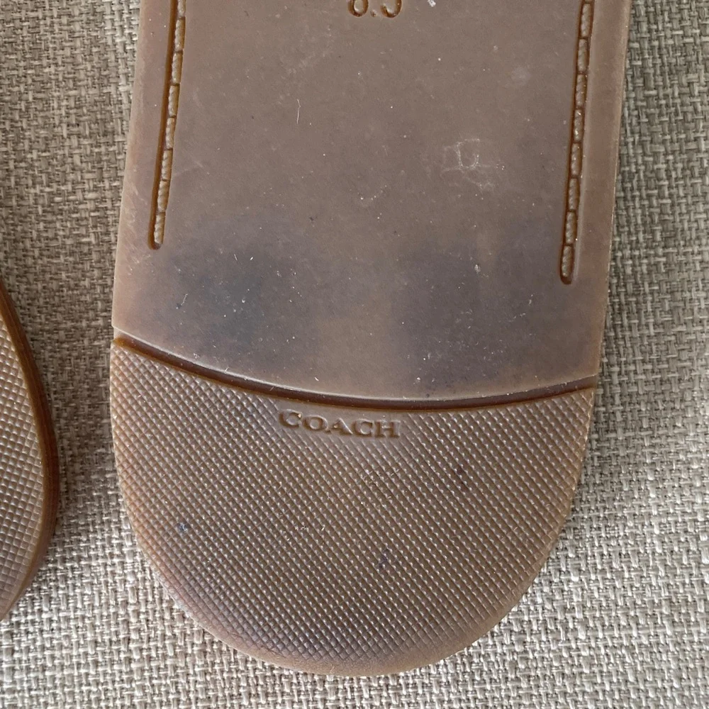 Coach Women's White and Brown Sandals - Picture 10 of 12